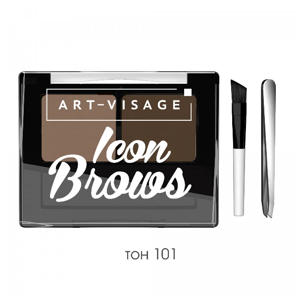 ICON BROWS Двойные монохромные тени для бровей 